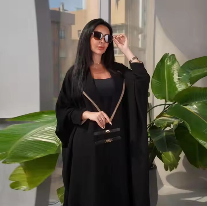 Arabic Fusion Robe Abaya | Open Front Design