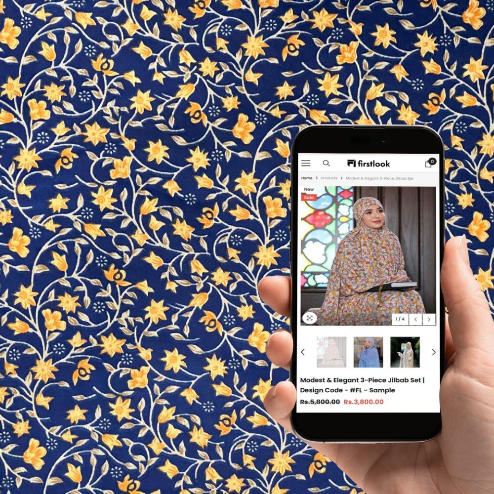 Printed Namaz Chadar - Design Code #FL-NC0039