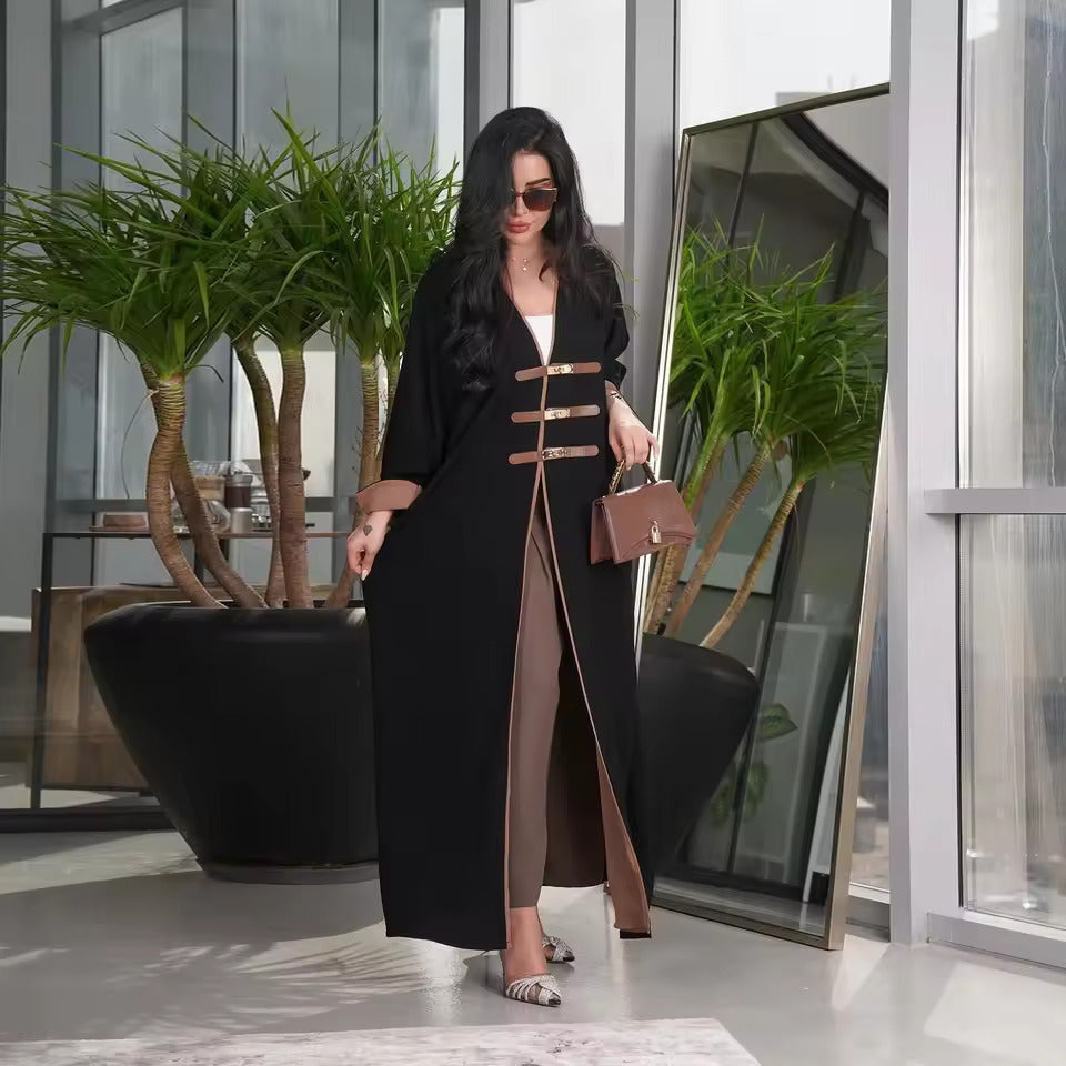 Turkish Style Robe Abaya | Front Open Elegance