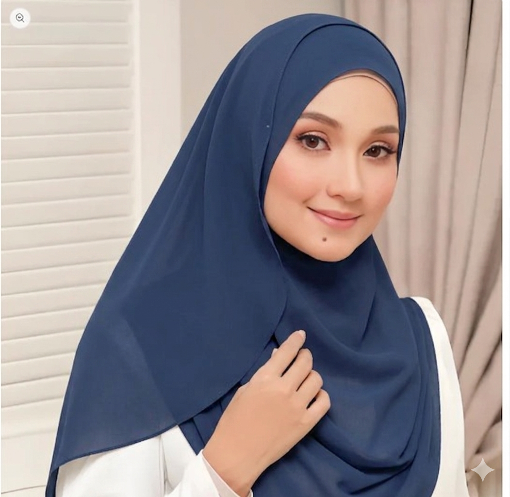 Instant Double Loop Hijab - Design Code: IH-00039
