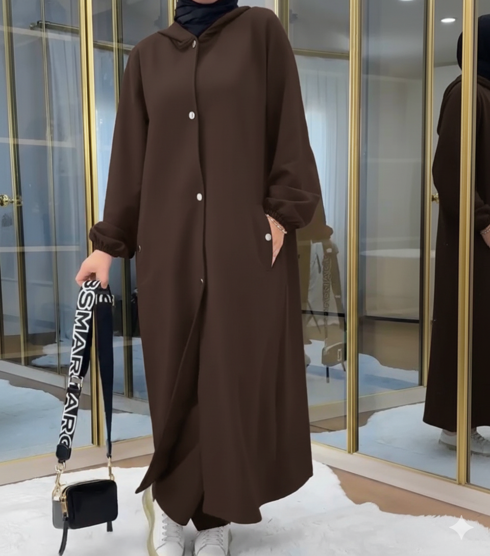 Hooded Long Winter Coat with Trouser (FL-HLC-003)
