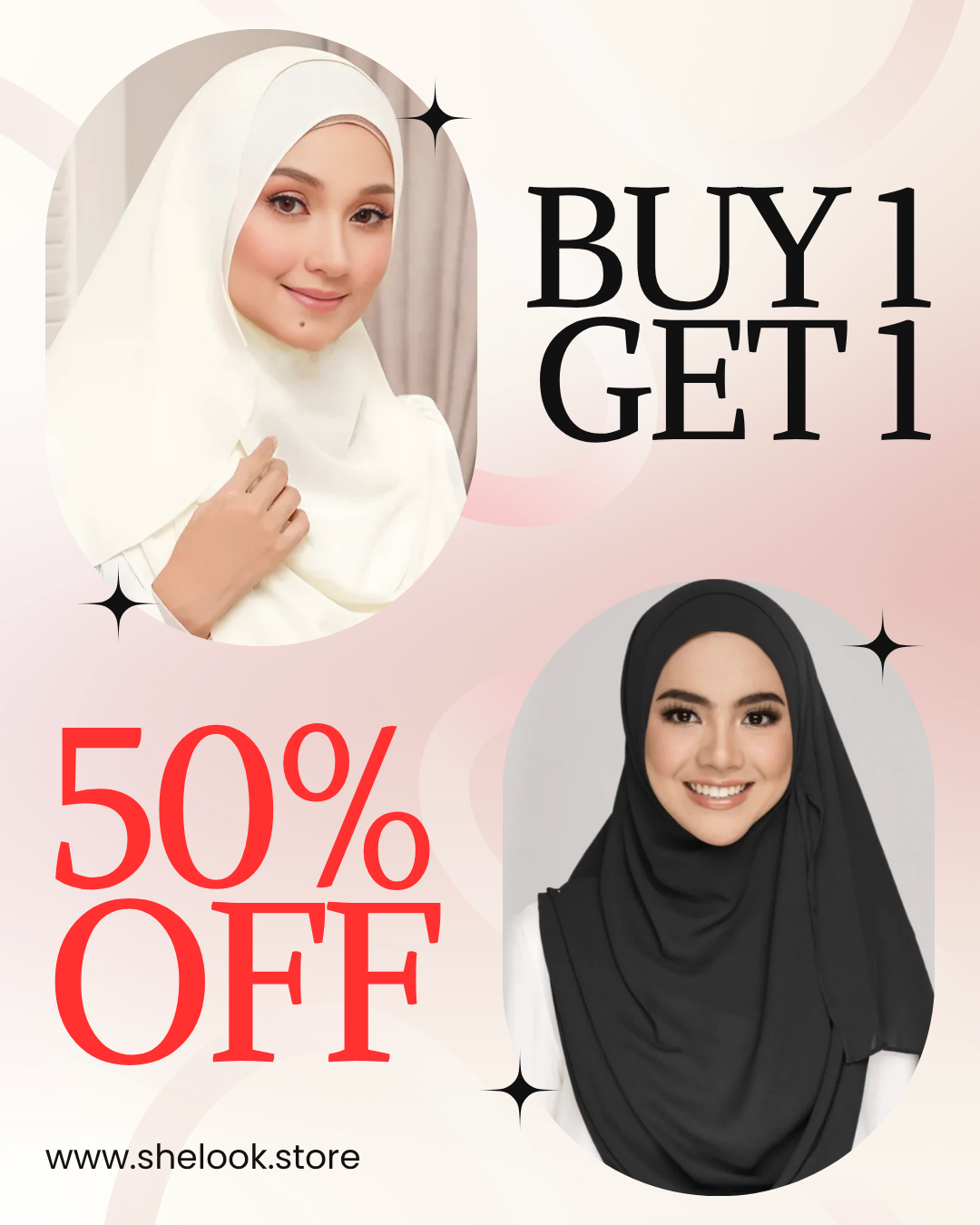 Buy 1 Hijab Get 1 FREE 💖 Limited Time Offer