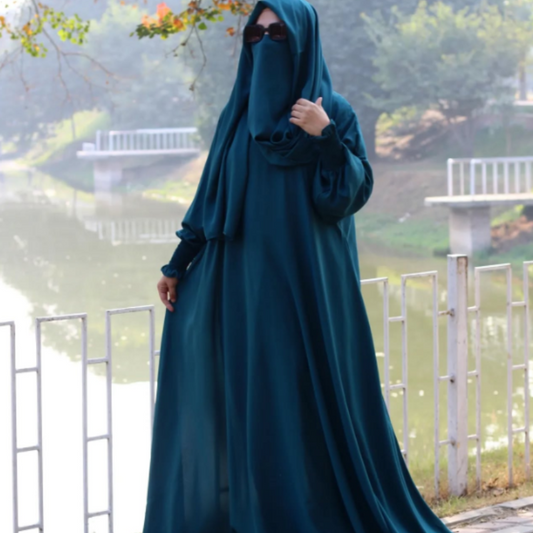 Modest & Elegant 3-Piece Jilbab Set | Design Code - #FL - JB0001